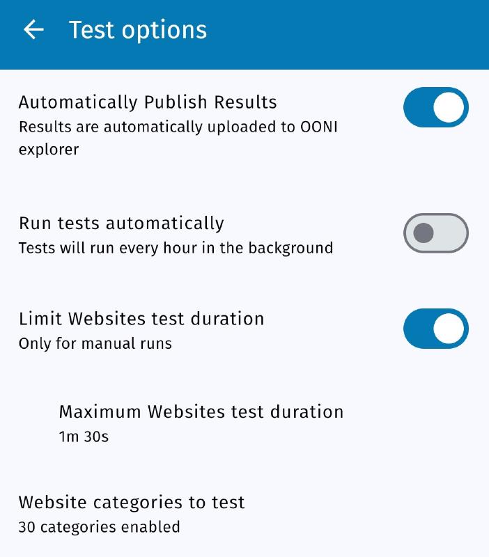 Automated testing disabled